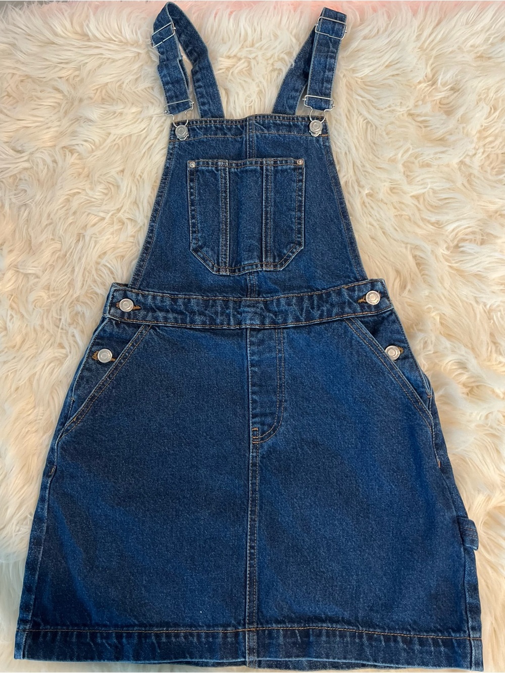 Denim Co. Primark Overall Skirt Dress Pockets Size 4
